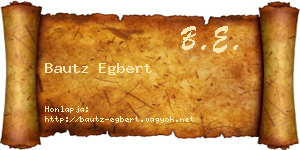 Bautz Egbert névjegykártya